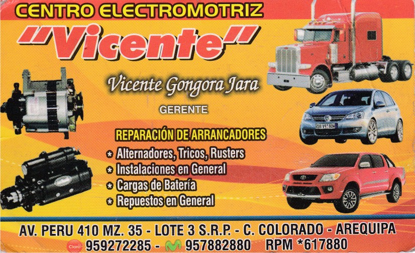 Centro Electromotriz Vicente - Arequipa